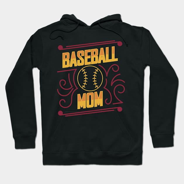 Baseball Mom. Sports theme Hoodie by lakokakr